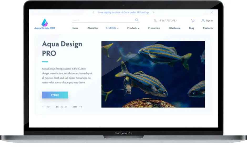 aqua design website showreel