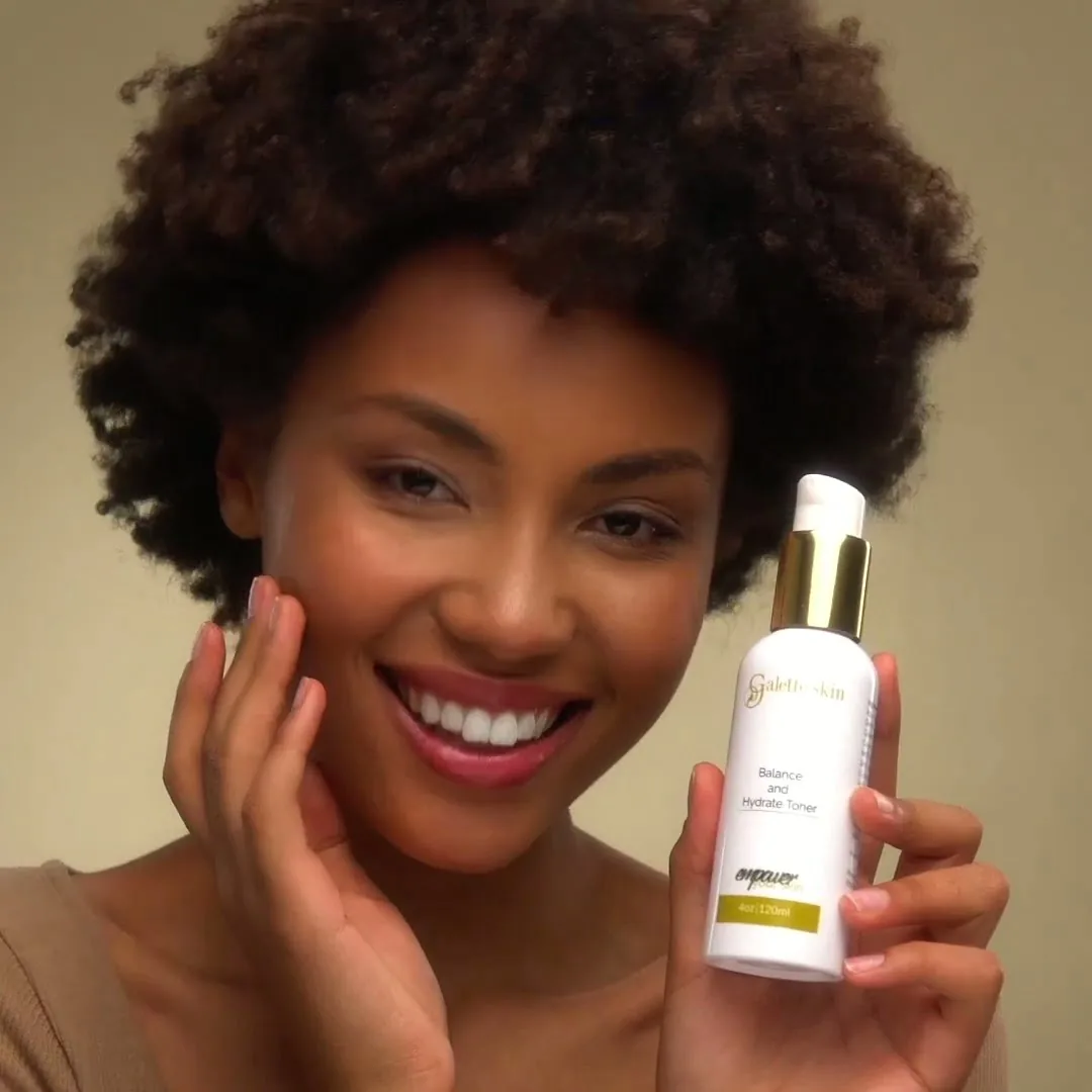Frame from the Galette Skincare promo video