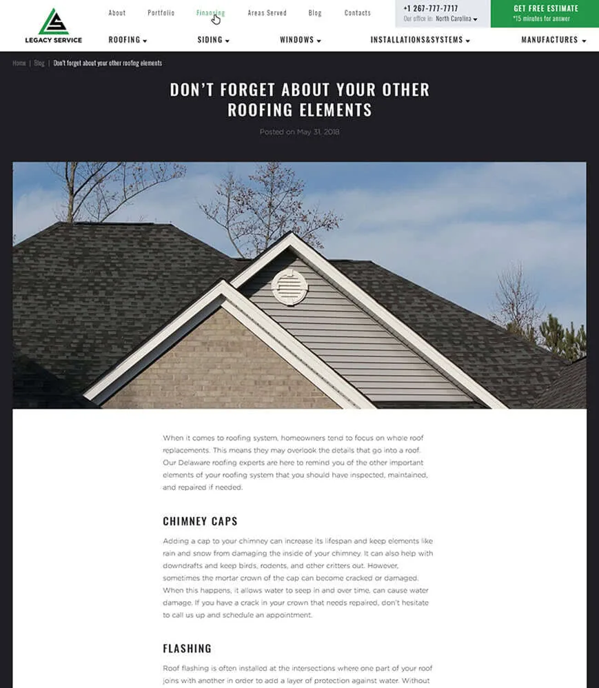 article page example