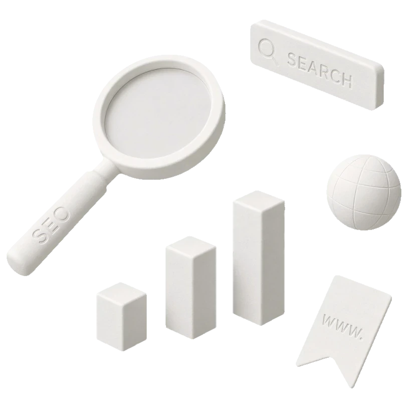 SEO magnifying glass rendering