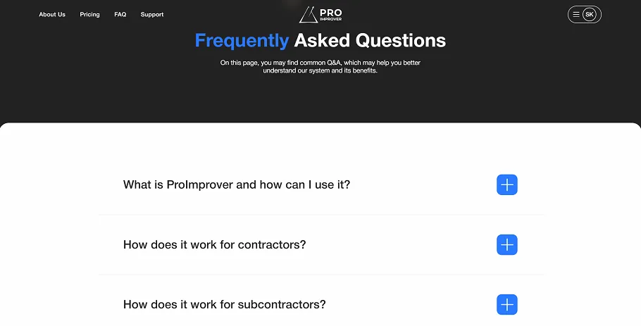 Capture form on the ProImprover Pricing page