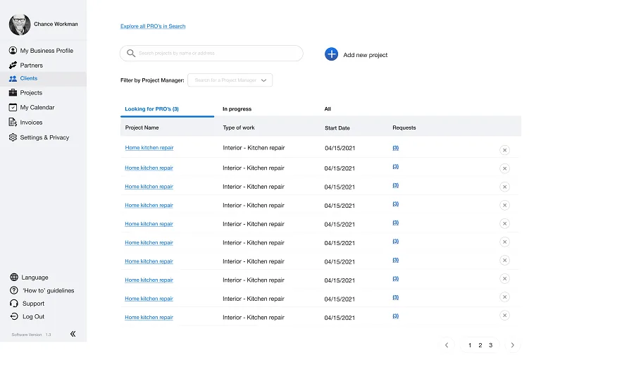 ProImprover web app on a desktop computer