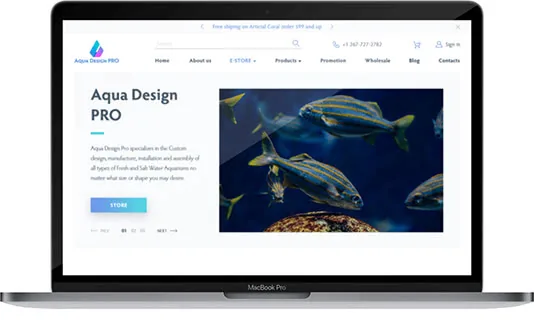 aqua design website showreel