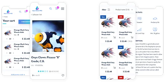Aqua design mobile pages