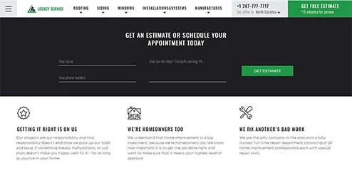 main page footer