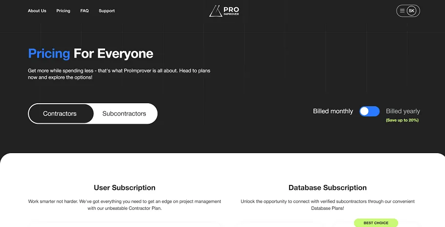 Capture form on the ProImprover main page